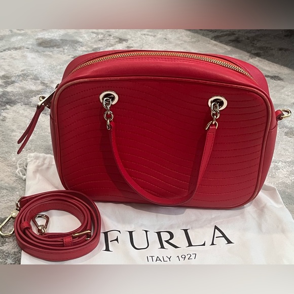Authentic FURLA leather 2-way bag - Picture 3 of 15